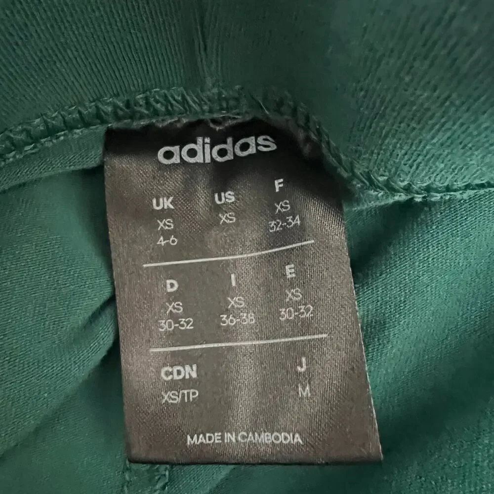 Adidas Essentials Linear Legging Forest Green White Logo FM6691